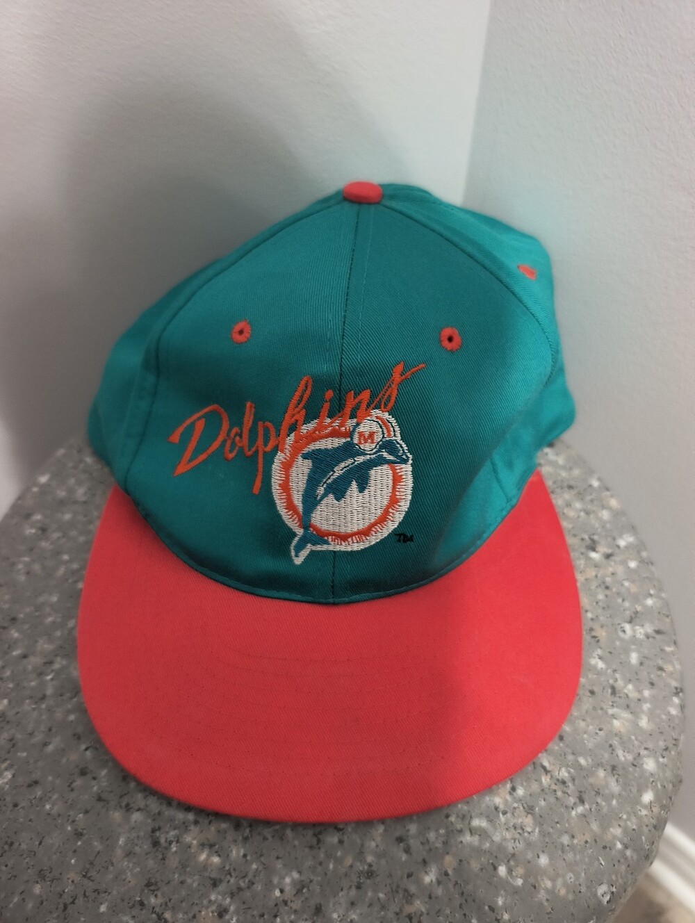 Vintage 90s Miami Dolphins Snapback Hat AJD NFL